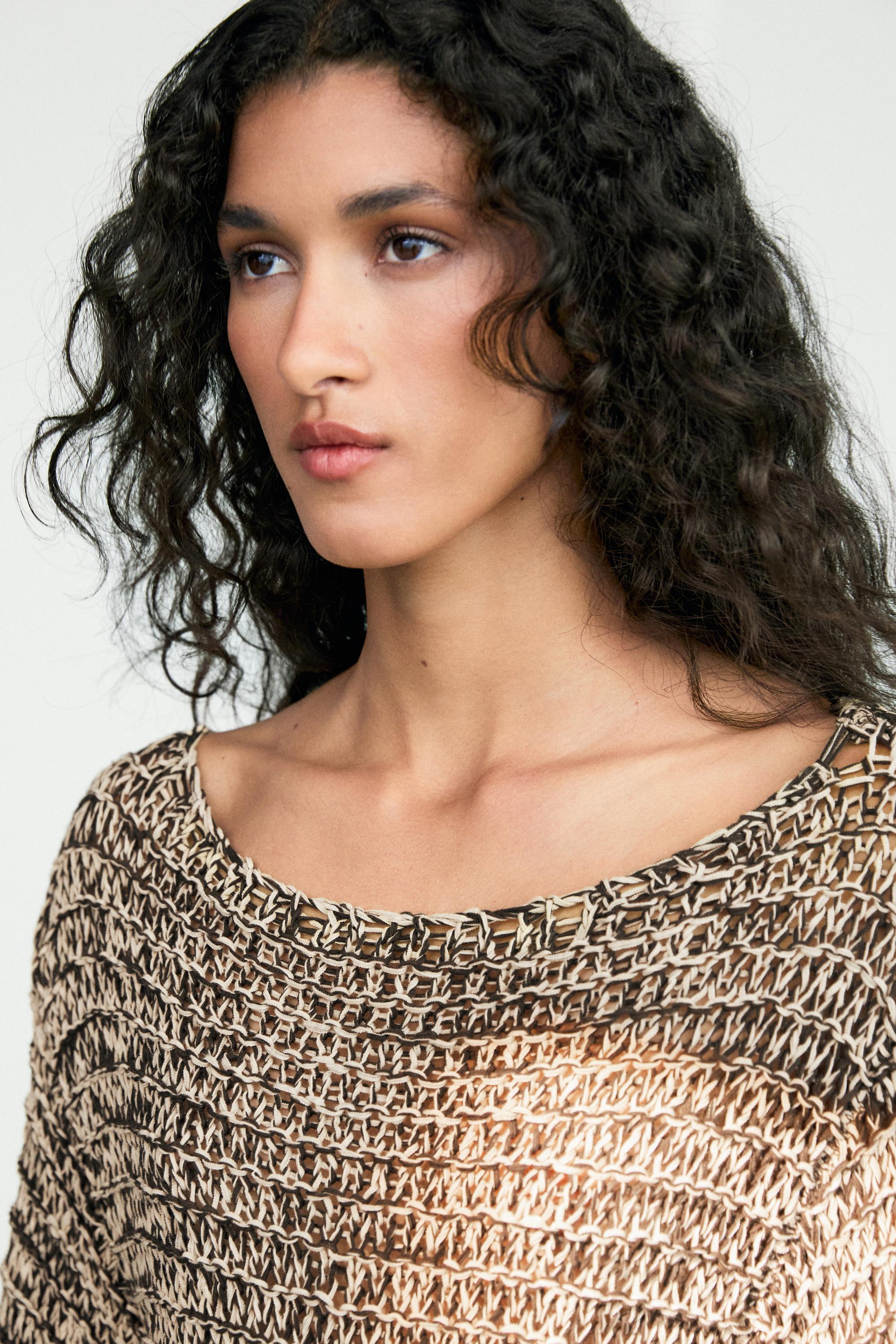 Pull en maille chinée total look